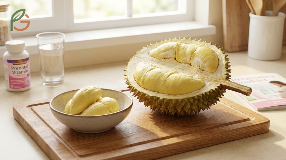 Durian fruit for pregnancy guidelines suggest limiting intake to 2 or 3 small pieces per serving for safety.