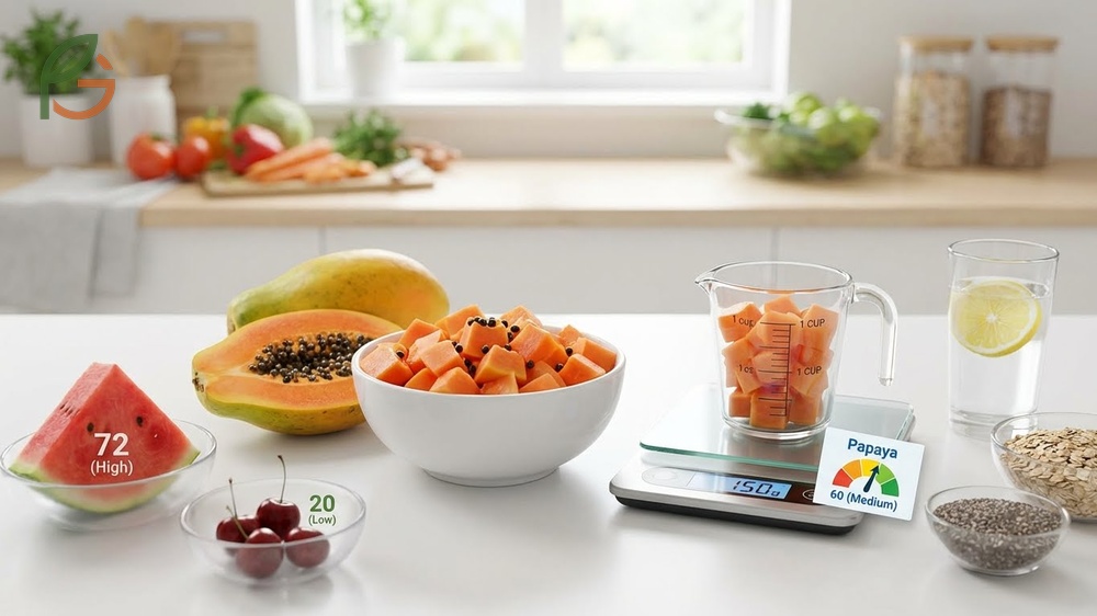 Is papaya good for diabetes when consumed in moderation due to antioxidants that may improve insulin signaling.