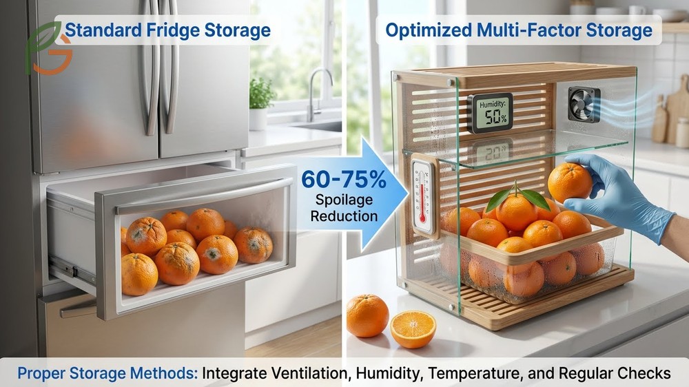 Proper storage methods include freezing peeled segments for smoothies to prevent food waste.