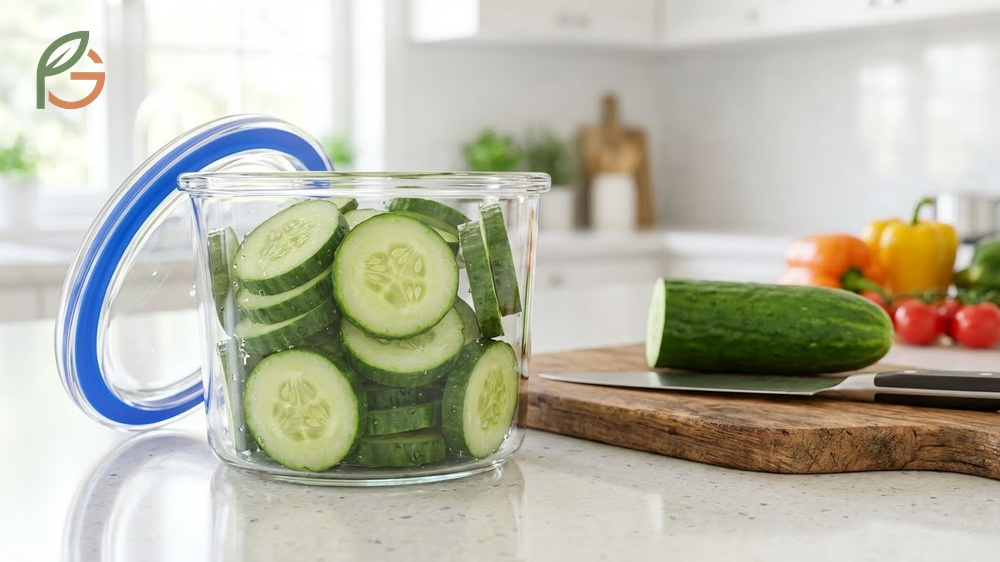 Storing cut vegetables requires airtight containers and paper towels to maintain crispness for 1 to 2 days.