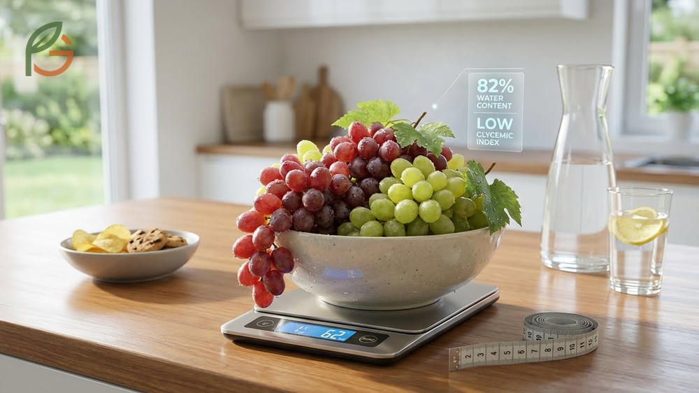 Are grapes good for weight loss supported by low calorie density and high water content for satiety.