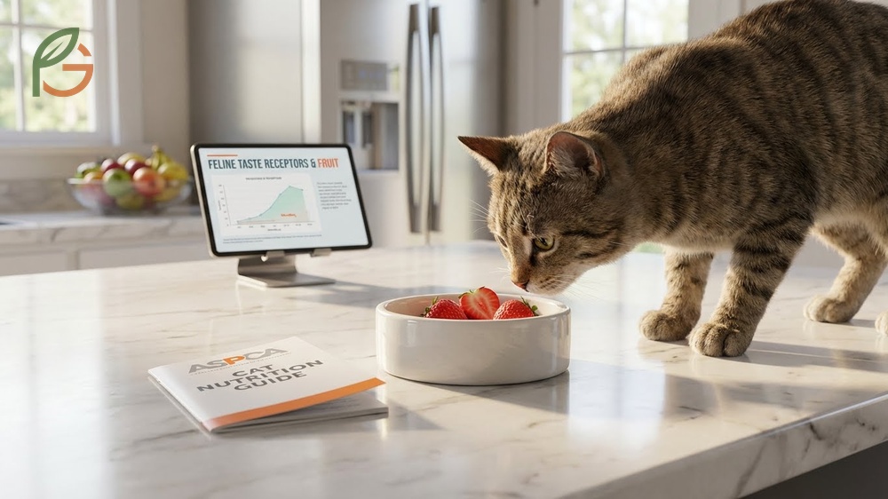 Can cats eat strawberries as a non toxic treat while providing minimal nutritional benefit to carnivores.