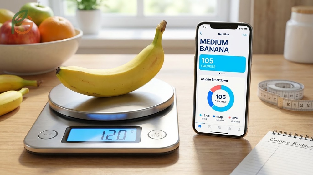 Banana calories in medium banana weighing 118 grams provides 105 calories and essential nutrients for controlled snacking.