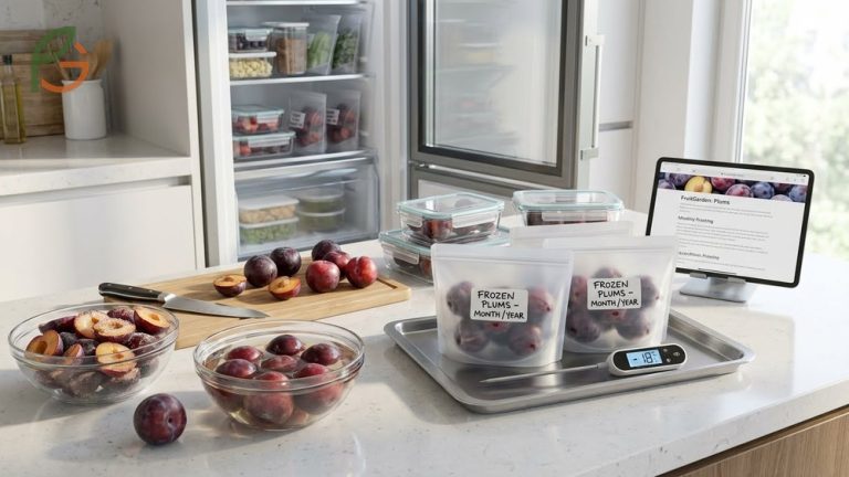 Can you freeze plums guide showing preservation methods to keep fruit fresh for 12 months at 0 degrees Fahrenheit.