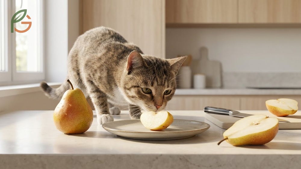 Can cats have pears serving guidelines based on weight and age.