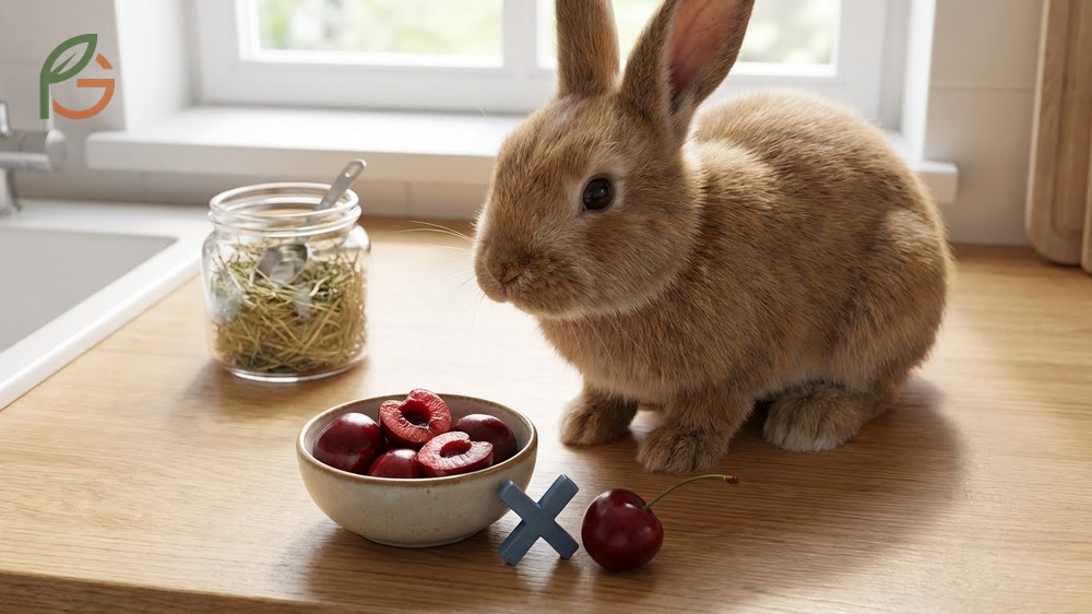 Can rabbits eat cherries feeding advice limiting intake to one or two small pitted pieces per week to avoid digestive upset.