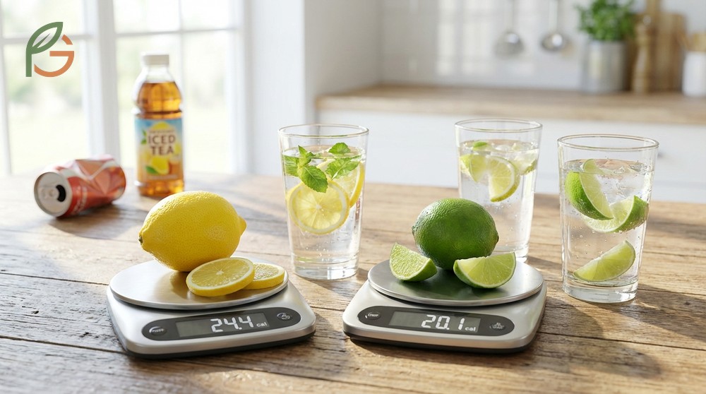 Swapping high calorie drinks for lemon or lime water can save over 54000 calories yearly for weight loss.