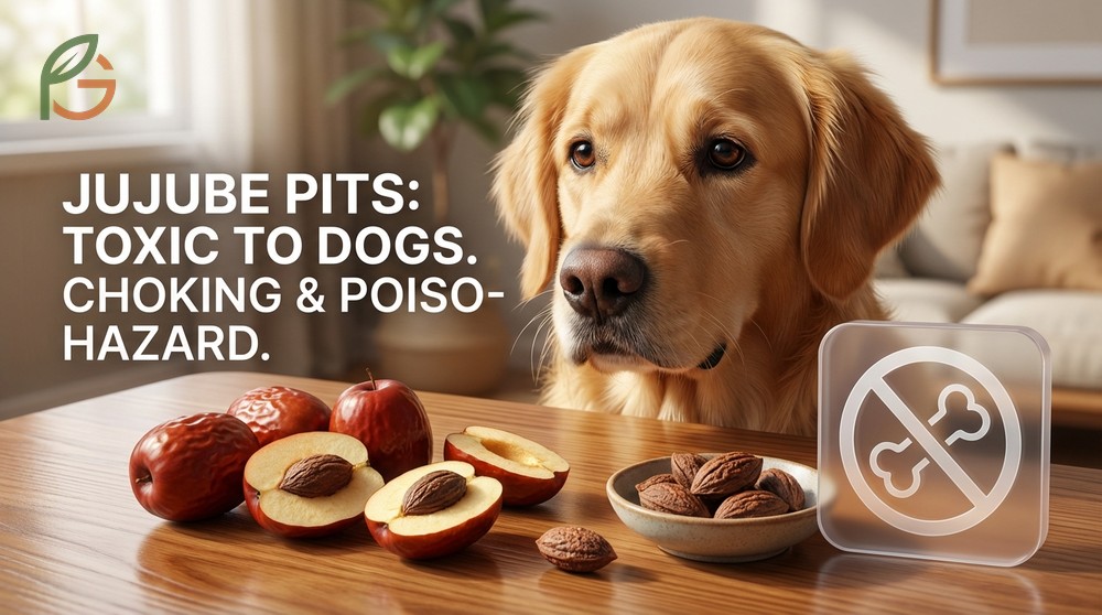 Jujube pits are toxic to dogs containing dangerous cyanogenic glycosides and presenting serious choking hazards that necessitate immediate veterinary attention.