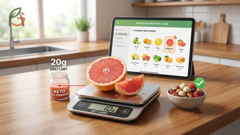 Half a medium grapefruit contains 10g net carbs which consumes 50% of the strict 20g daily keto limit.