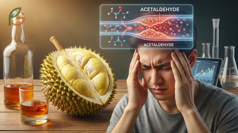 Durian side effects alcohol interaction warning advises waiting 8 to 12 hours between consuming them.
