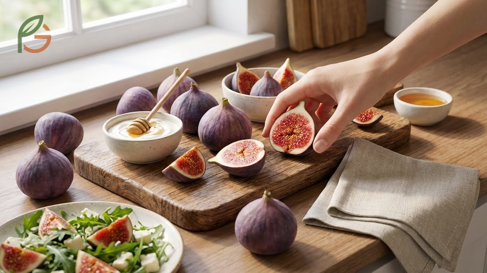 How to eat figs by slicing them for salads or enjoying them whole with the skin.