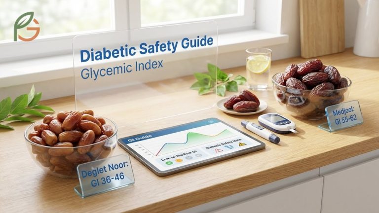Glycemic index of dates ranges from 36 to 62 making them a low to medium GI food suitable for diabetic diets.