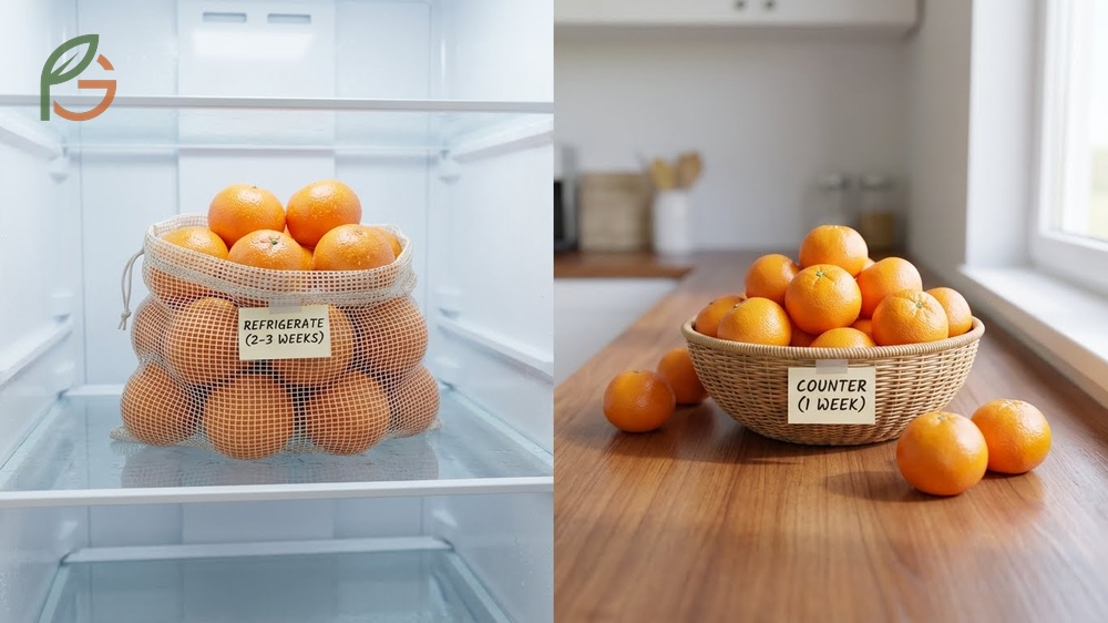 How to store clementines involves using mesh bags in the refrigerator to allow air circulation.