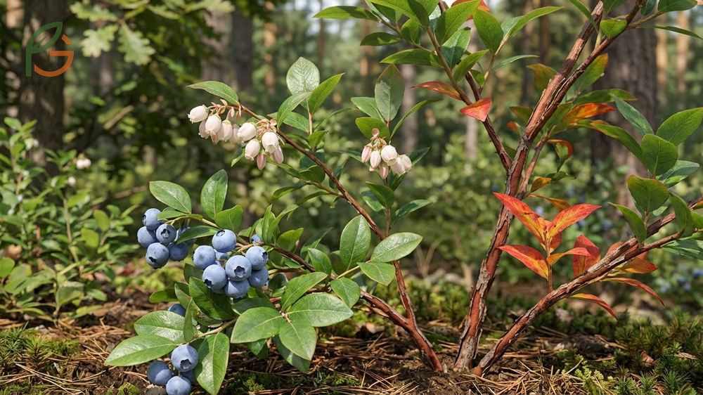 How to identify blueberry bushes involves examining leaf shape and the distinctive star pattern on berries.