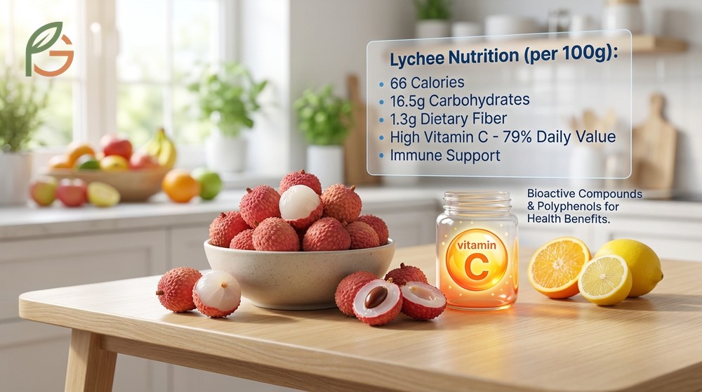 Is lychee good for you for immune support thanks to providing seventy-nine percent of daily vitamin C requirements.