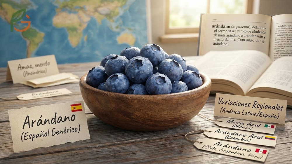 Blueberry in Spanish language is most commonly translated as arándano across Spain and Latin American countries.