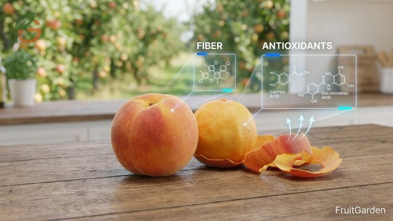 Peach skin benefits include high concentrations of fiber and antioxidants that protect the body against oxidative stress.