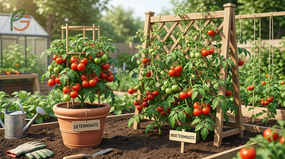 Types of tomato plants range from compact bushes for containers to vigorous vines that grow over 6 feet tall.