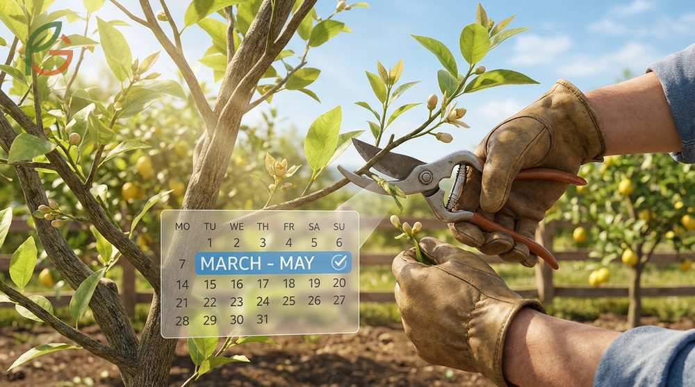 When to prune lemon trees typically in late winter or early spring to avoid disrupting flowering cycles and harvest.