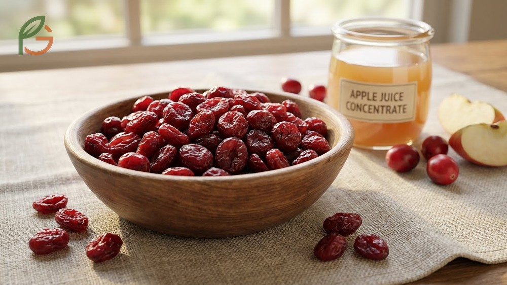 Dried cranberries no sugar nutritional profile showing 4 grams of carbohydrates and 12 percent daily vitamin C in a 6 gram serving.