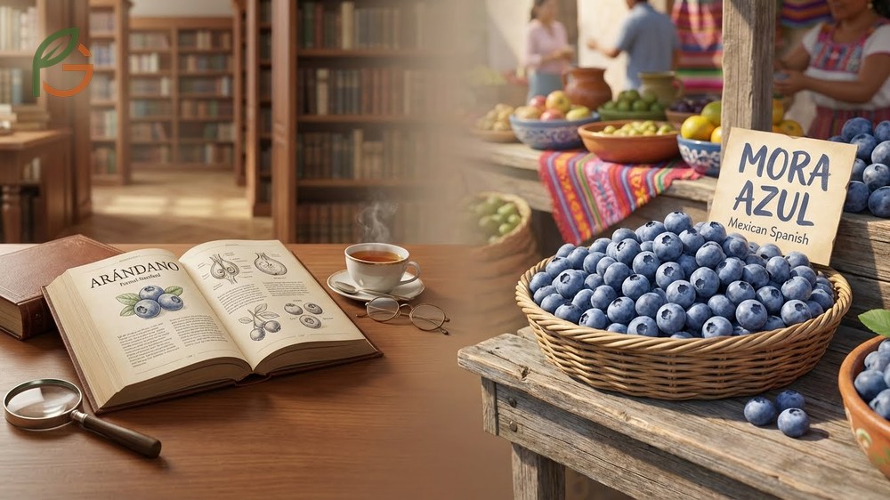 How do you say blueberry in Spanish requires emphasizing the second syllable of arándano with a soft r sound.