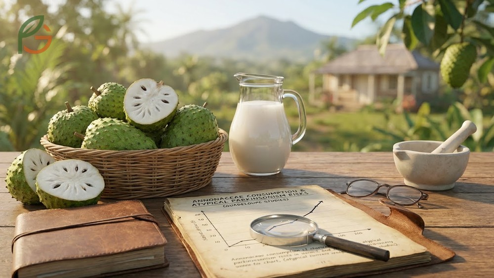 Parkinsons and soursop link investigating the connection between fruit consumption and neurological decline.
