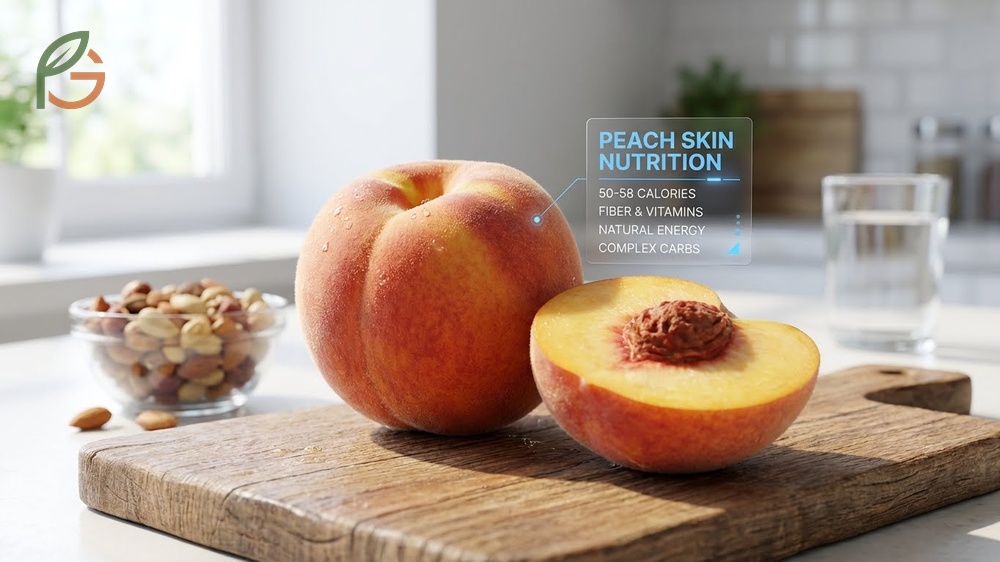 Peach skin nutrition adds important fiber and vitamins without significant calories to support a healthy diet.