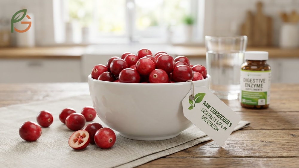 Raw cranberry safety concerns include potential kidney stones from oxalates and interactions with blood thinners.