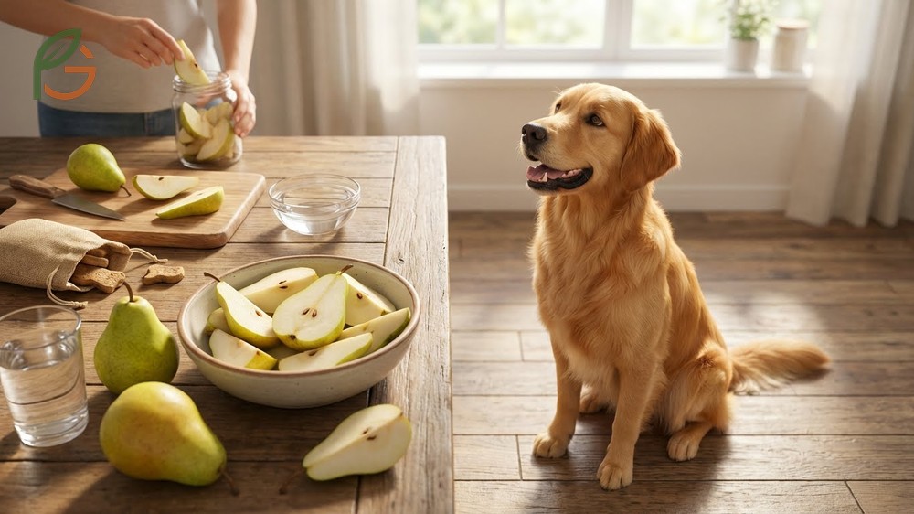 Are pears good for dogs seeking immune support through antioxidants and fiber for weight management strategies.