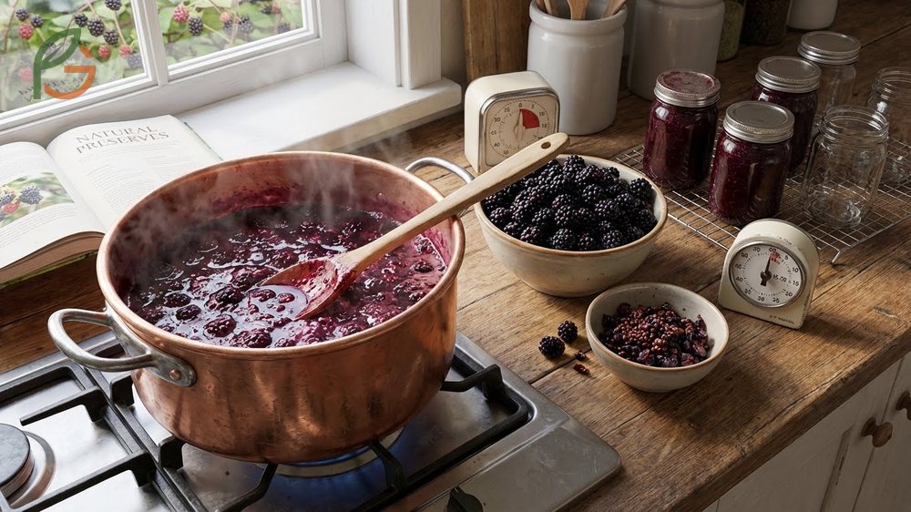 Blackberry preserves without pectin rely on the natural thickening properties found in the seeds and skins of the fruit.