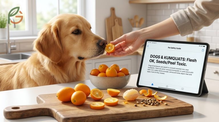Can dogs eat kumquats safety advice covering toxicity risks and stomach upset symptoms for pet owners.