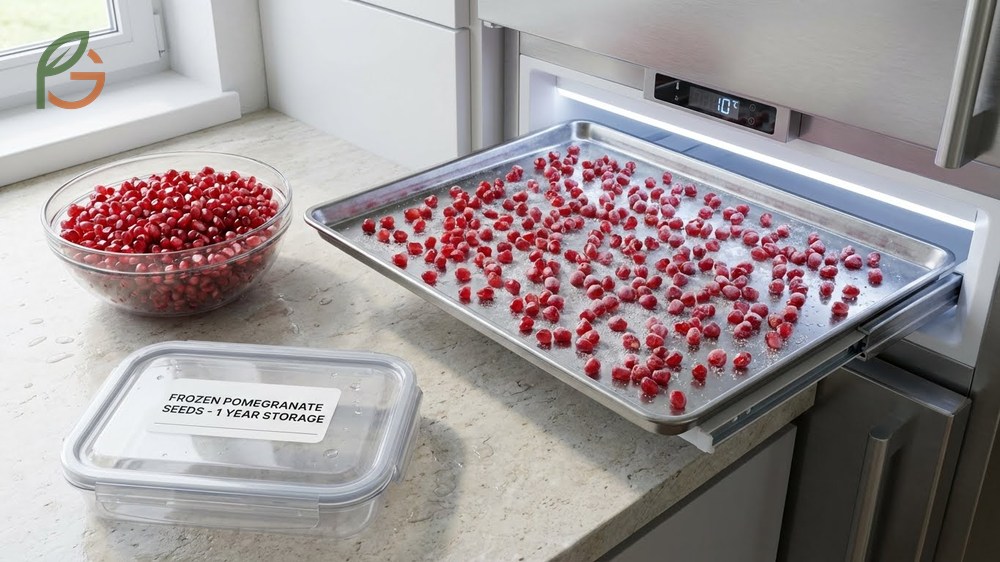 Can you freeze pomegranate seeds at 0 degrees Fahrenheit to prevent enzymatic degradation and spoilage.