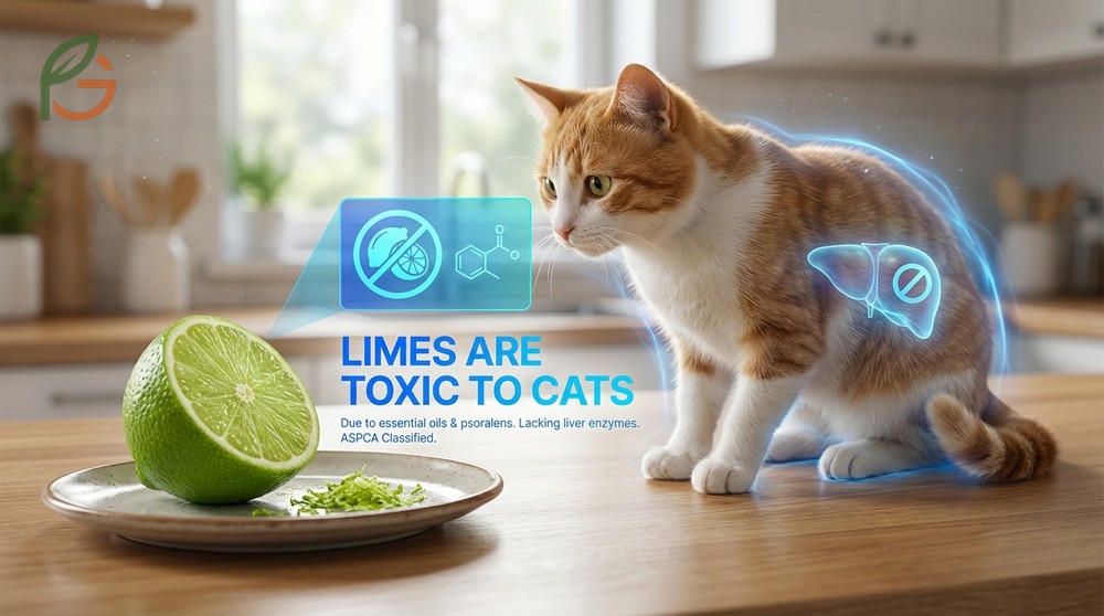 Can cats have lime facts show toxicity risks from essential oils in the rind that feline livers cannot metabolize safely.