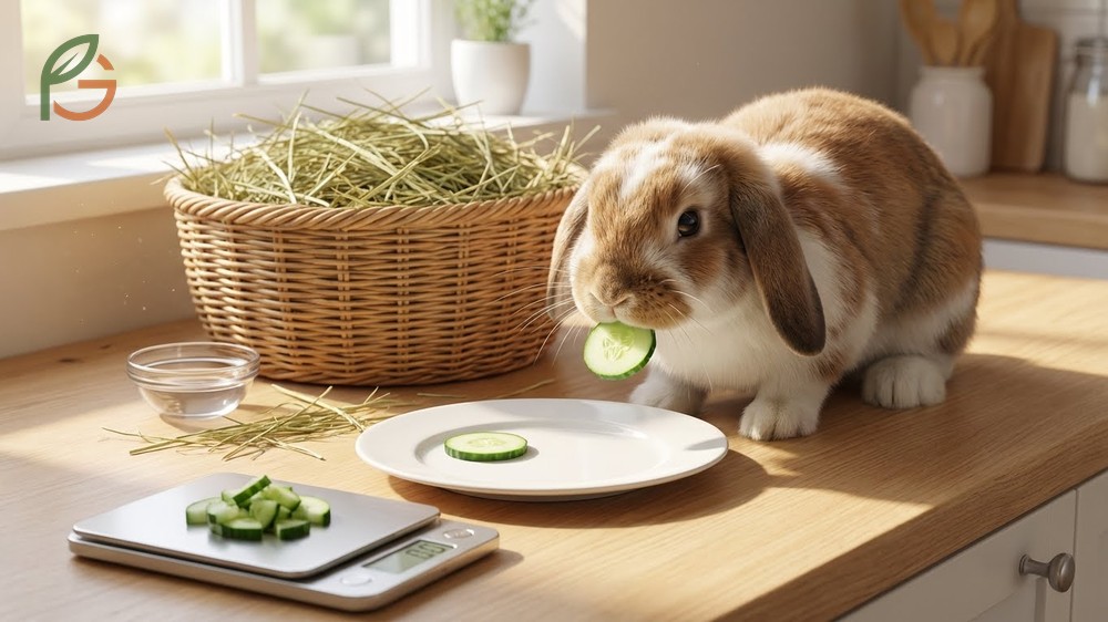 Can rabbits eat cucumbers in moderation limited to 1-2 thin slices weekly to prevent digestive issues.