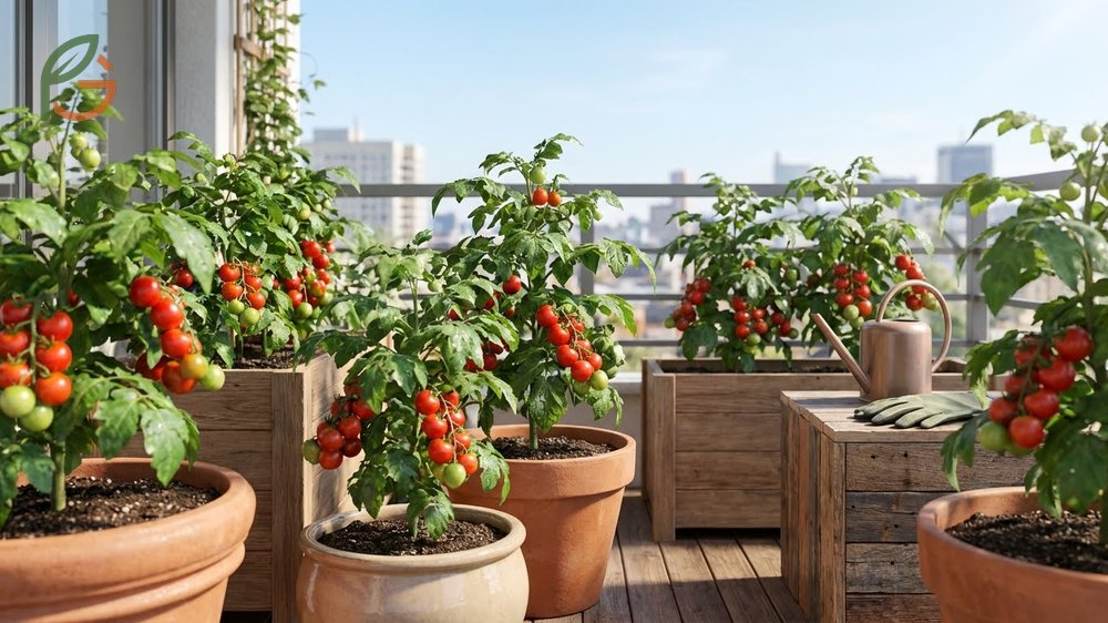 Growing cherry tomatoes in pots selecting compact determinate varieties like Tiny Tim for balconies and patios.