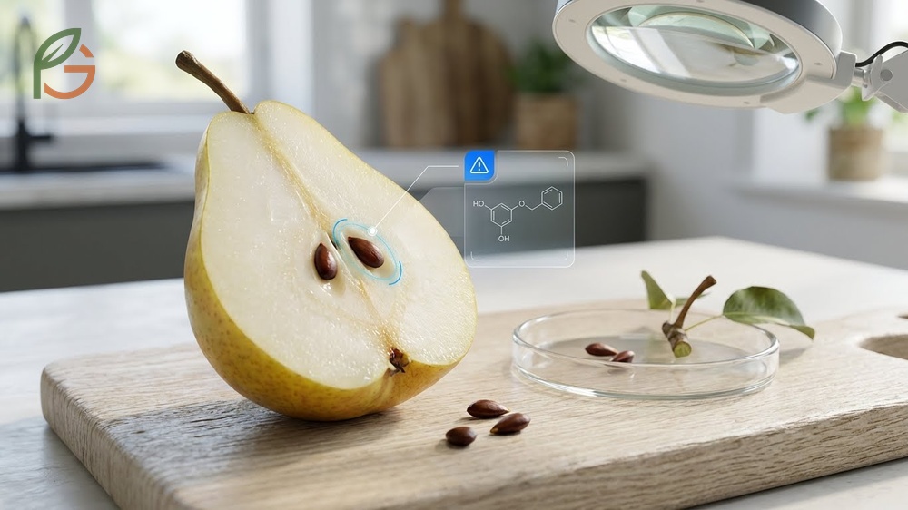 Pear seeds cyanide risks involve toxic amygdalin releasing dangerous compounds that affect canine oxygen utilization.