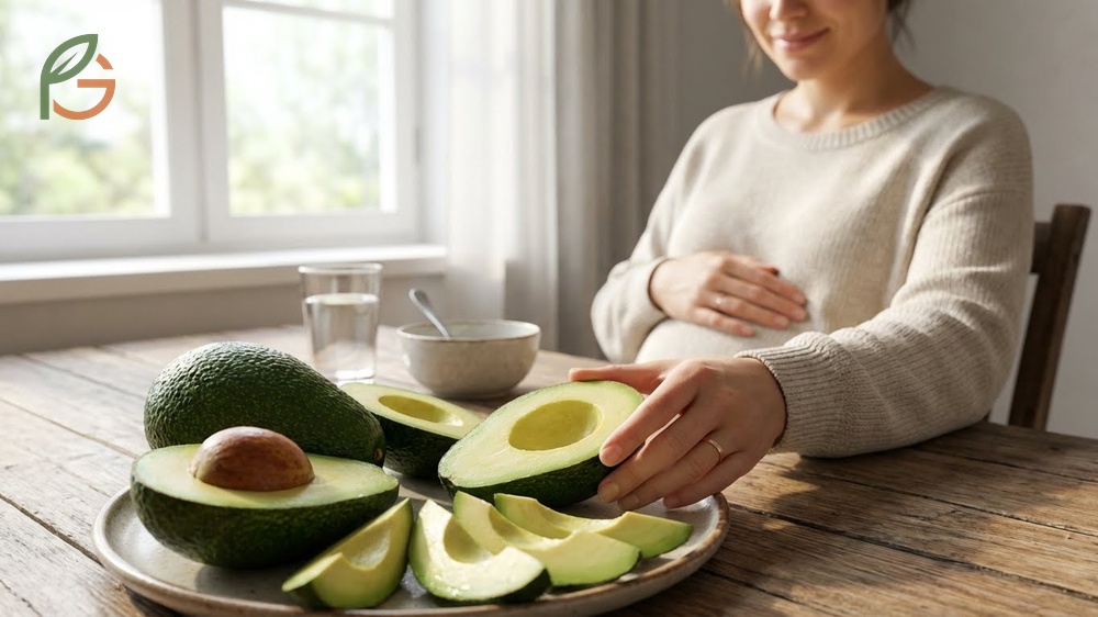 The mild flavor of avocados helps manage morning sickness while healthy fats stabilize blood sugar to prevent gestational diabetes.