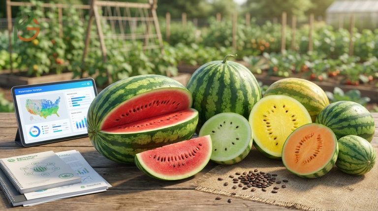 Different types of watermelon include over 1200 varieties ranging from classic red picnic melons to compact icebox types.